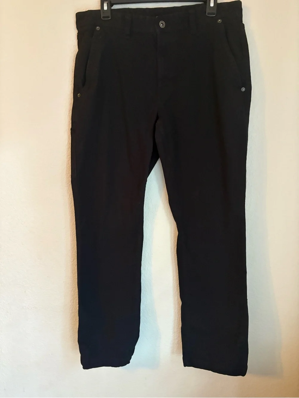 Eddie Bauer Canvas Utility Pants Black Stretch Workwear Men’s 34x32